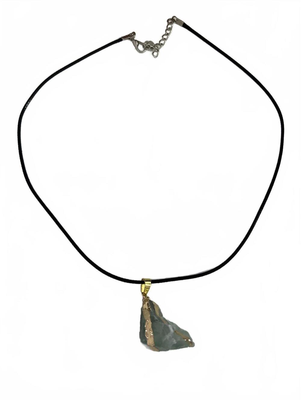 Light Green Natural Fluorite Necklace